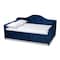 Baxton Studio Perry Blue Velvet Upholstered and Button Tufted Full Size Daybed 156-9453 - alternate 1